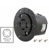 Ac Works 3-Phase 20A 250V L15-20R Flanged Outlet UL and C-UL Listed ASOUL1520R